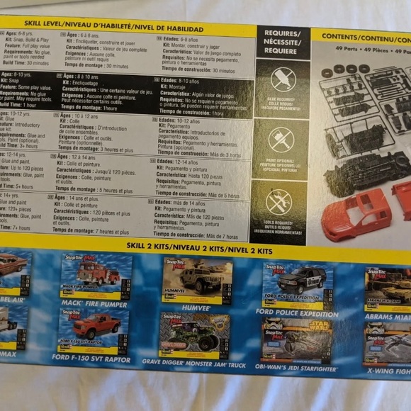 NWT New Revell SnapTite 1:25 Scale Ford F-150 SVT Raptor Model Kit, Red - Picture 6 of 8